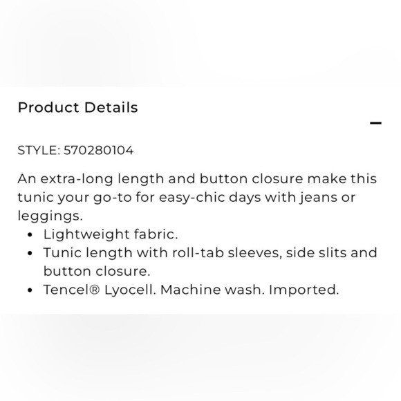 Chicos Side-Slit Button-Down Tunic Beach Cover Up - Picture 12 of 12